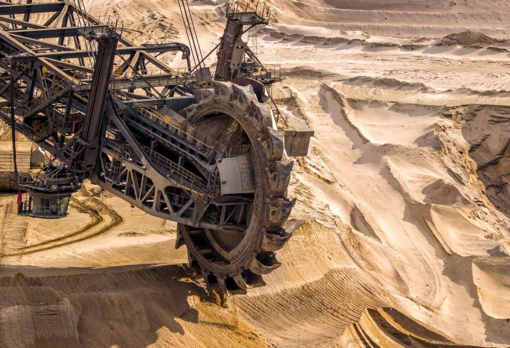 Huge,Bucket,Wheel,Excavator,Mining,For,Brown,Coal,In,An Mining stockyard failures